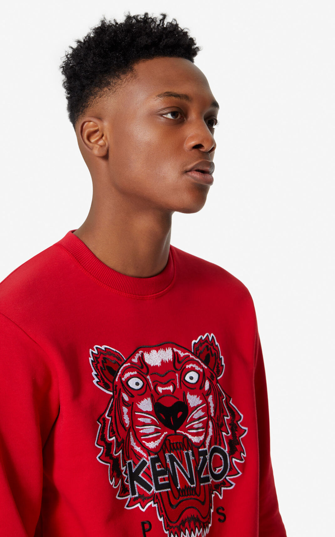 Kenzo Tiger Sweatshirt Erkek Kırmızı | 4150-DUOLM